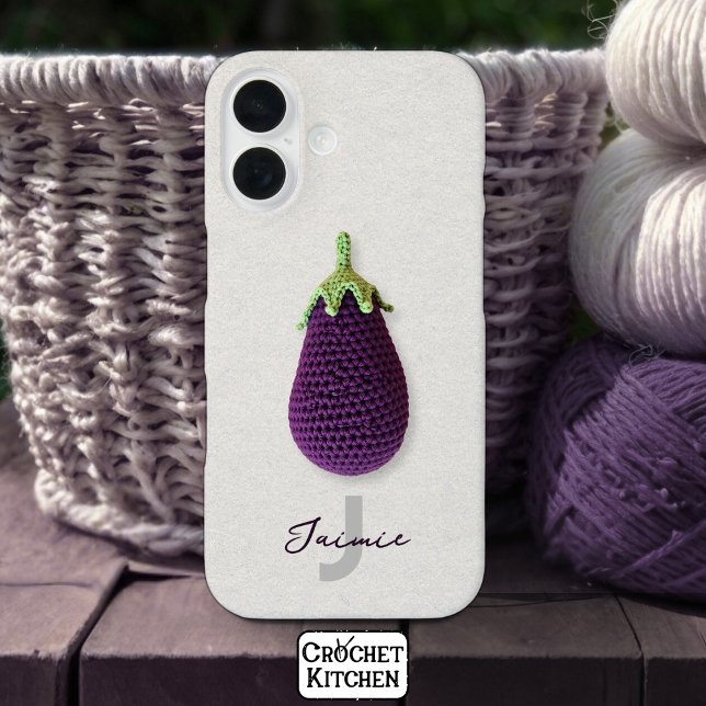 Coques Case-Mate iPhone Fun Purple Moderne Minimal Crochet Nom de l'auberg (Créateur téléchargé)