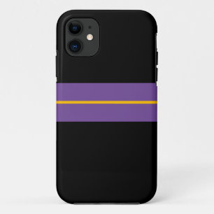 Case-Mate iPhone Case Fun Purple Yellow Racing Stripes Arrière - plan no