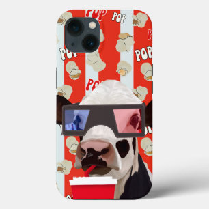 Case-Mate iPhone Case Fun Retro Popcorn Whimsical Cow - Red Stripes