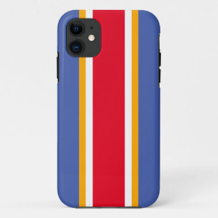 Case-Mate iPhone Case Fun Rouge Bleu Bleu Bleu Jaune Stripes De Course