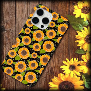 Coque Case-Mate iPhone Fun Sunflower Jaune Motif noir
