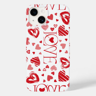 Coque Case-Mate iPhone Funda/Case para iPhone Patrón_corazones romántico