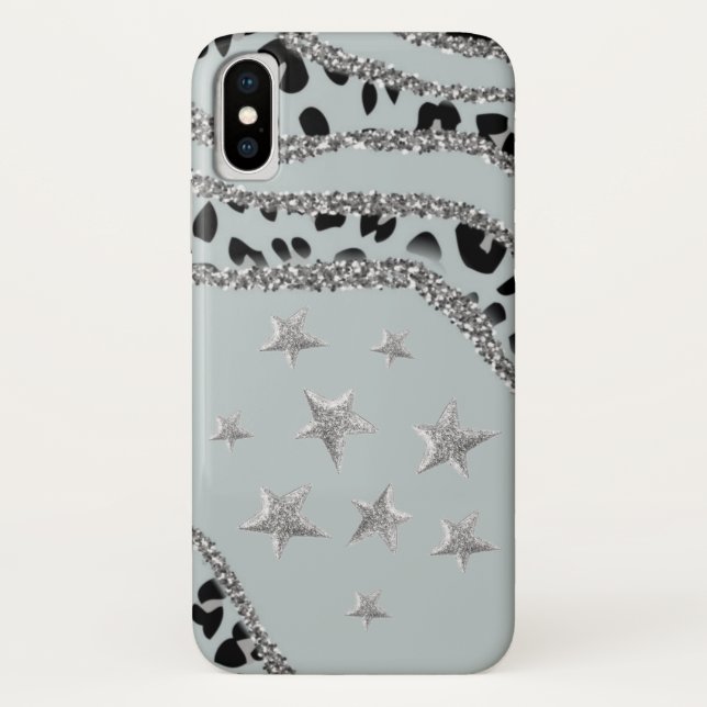 Coques Case-Mate iPhone Funda para iPhone / iPad plateada con  leopardo (Dos)