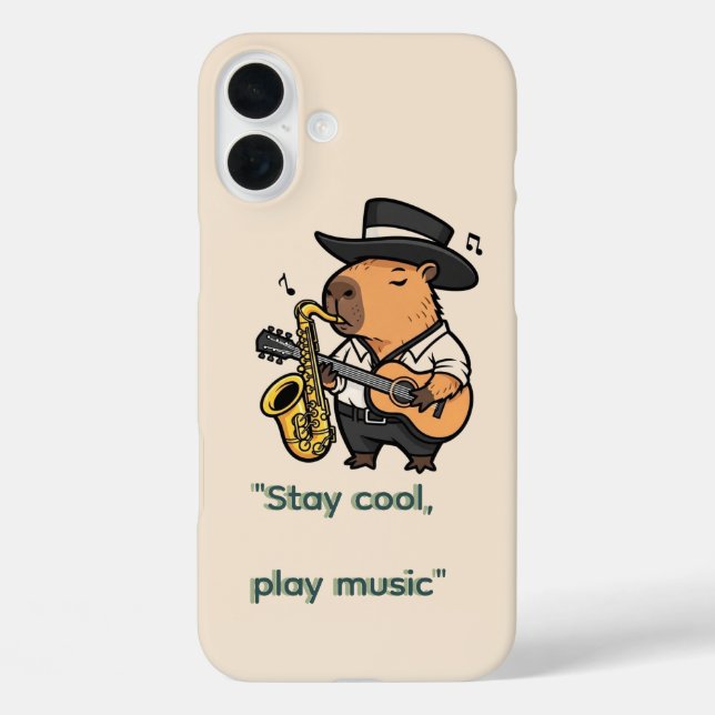 Coques Case-Mate iPhone Funda para teléfono con diseño de carpincho musica (Verso)