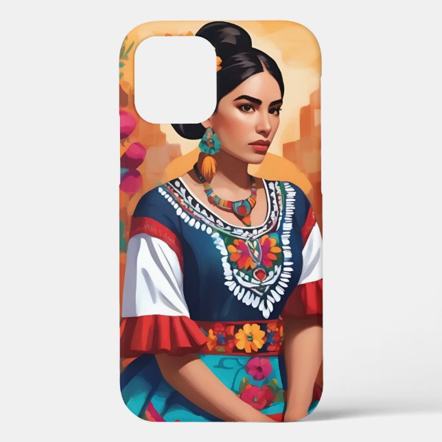 Coques Case-Mate iPhone Fundas para iPhone 12 motivo mujer mexicana (Verso)
