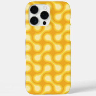 Coque iPhone 16 Pro Max Funky 1970 Metaball Graphic Circle Barbell Jaune
