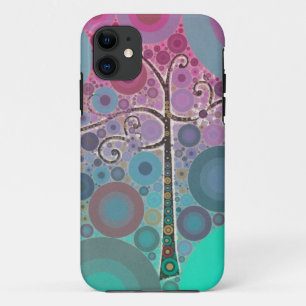 Coques Pour iPhone Funky Coloré Défilement Arbre Cercles Bulles Pop A