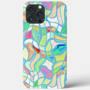 Coque Case-Mate iPhone Funky coloré déformé Carré tordu Motif d'art