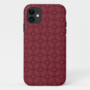 Coque iPhone 11 Funky Geometry BT iPhone 5 Coque, Maroon
