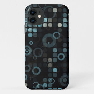 Coque Case-Mate iPhone Funky Masculine Gris Cercle bleu élégant géométriq