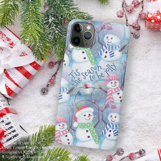 Case-Mate iPhone Case Funky Snowmen Noël Arbre String Motif