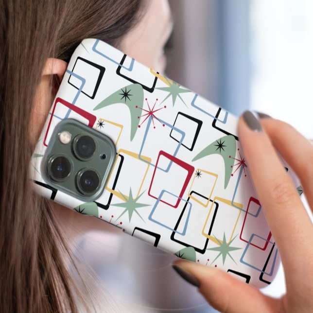 Coques Case-Mate iPhone Funky Starburst Boomerang Carré milieu du siècle (Créateur téléchargé)