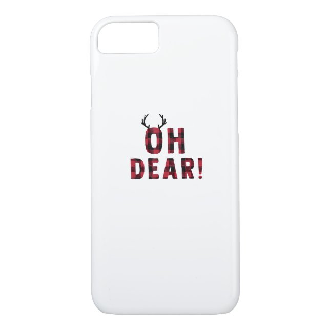 Coques Case-Mate iPhone Funny Attitude Oh Dear Plaid Deer Creative Design  (Dos)