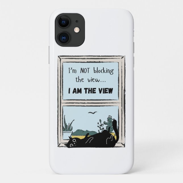 Coques Case-Mate iPhone Funny Black Cat, je suis la vue (Dos)