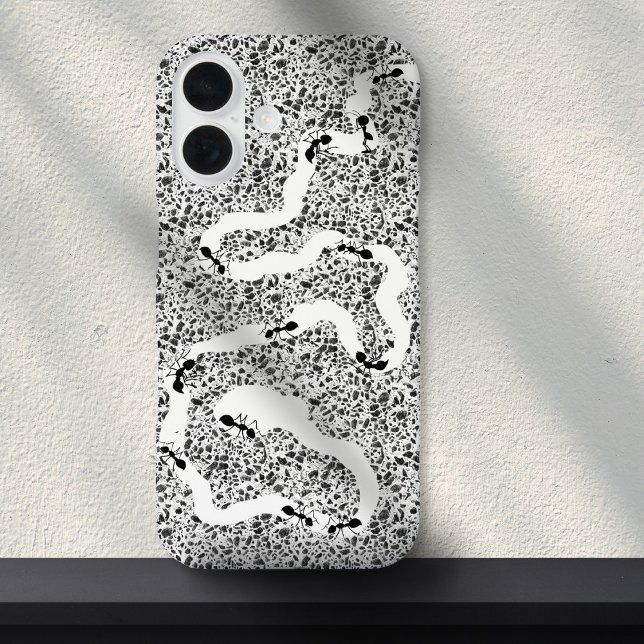 Coques Case-Mate iPhone Funny Black White Ant Humour d'insectes de la ferm (Créateur téléchargé)