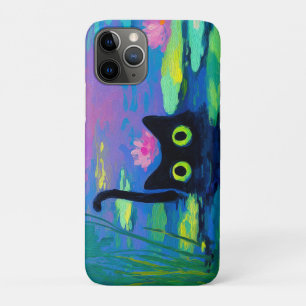 Case-Mate iPhone Case Funny Chat noir nager dans l'étang L'art bizarre