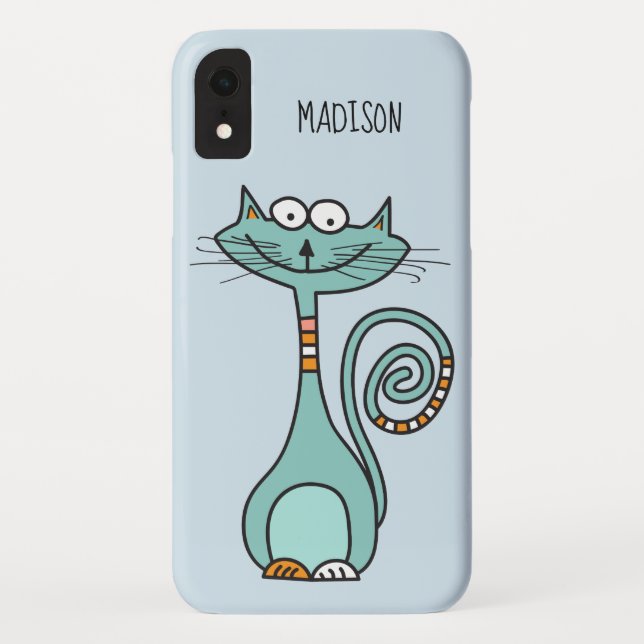 Coques Case-Mate iPhone Funny Chat personnalisé nom et des cas de téléphon (Dos)