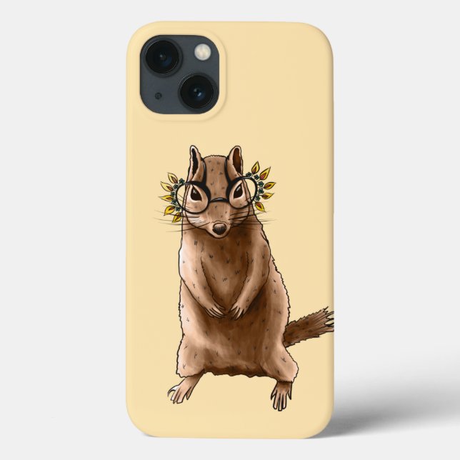 Coques Case-Mate iPhone Funny Chipmunk Écureuil Geek Animal Art (Verso)