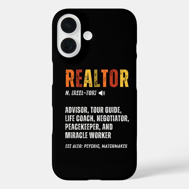 Coques Case-Mate iPhone Funny Courtier immobilier Realtor (Verso)