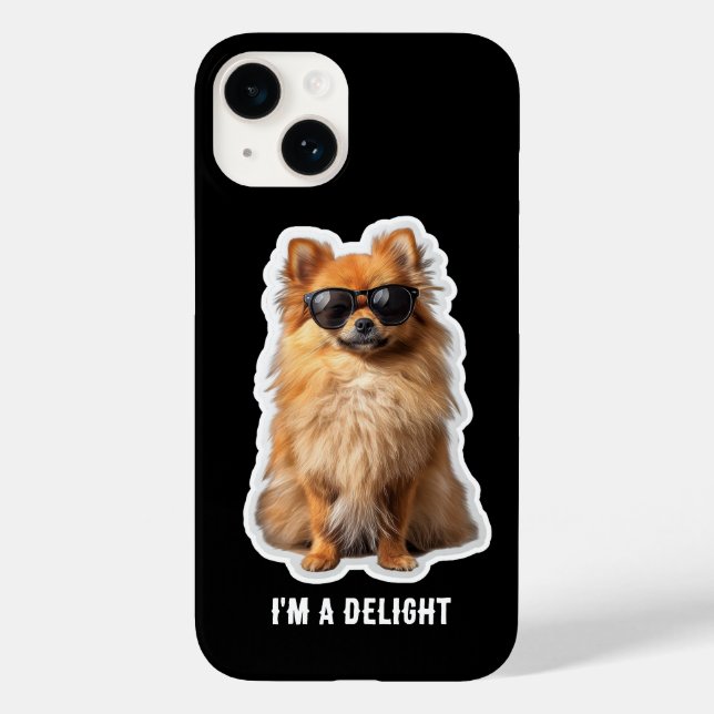 Coques Case-Mate iPhone Funny Cute Pomeranian Dog I'm a Delight (Verso)