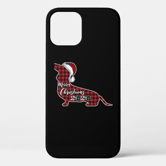 Coques Case-Mate iPhone Funny Dachshund Chien Noël (Verso)
