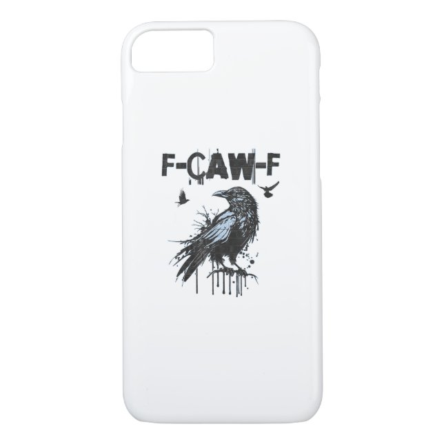 Coques Case-Mate iPhone Funny F-Caw-F Crow Grunge Humor Graphic (Dos)
