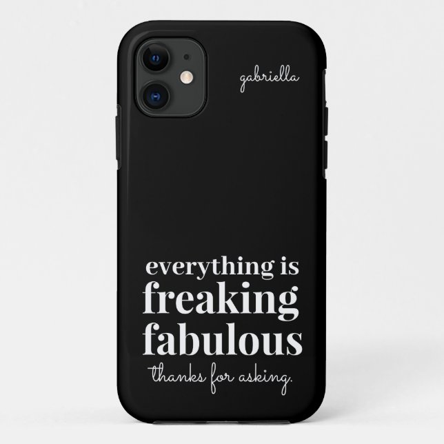 Coques Case-Mate iPhone Funny Freaking Fabrique Sarcastique Noir (Dos)