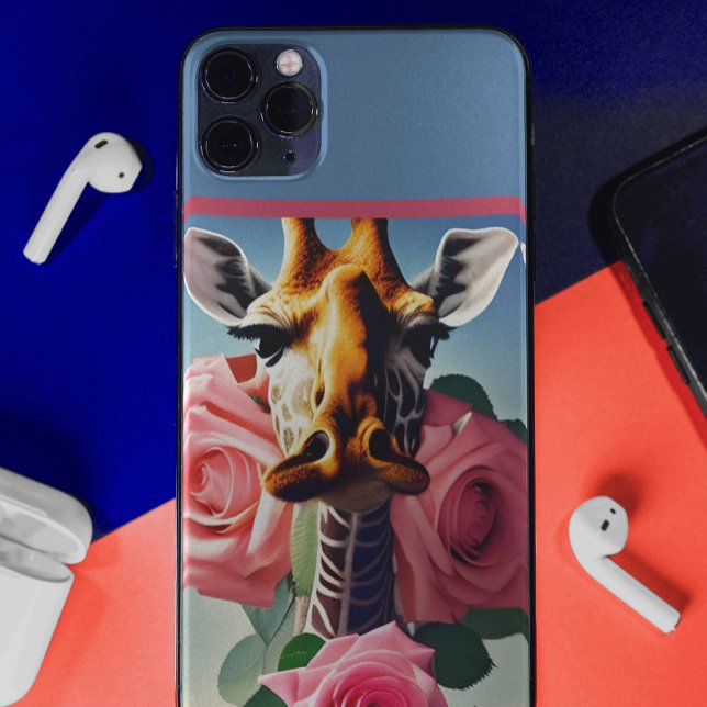 Coques Case-Mate iPhone Funny Giraffe et Surreal Rose (Créateur téléchargé)