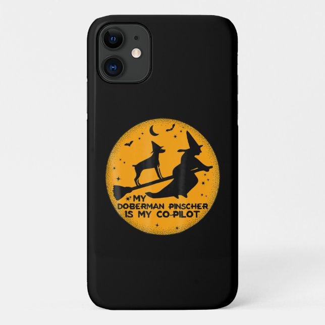 Coques Case-Mate iPhone Funny Halloween My Doberman Pinscher Ís Co-pilote (Dos)