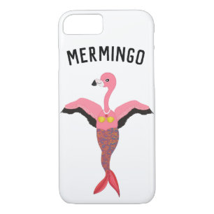 Case-Mate iPhone Case Funny Pink Mermingo Flamant rose Sirène Créature