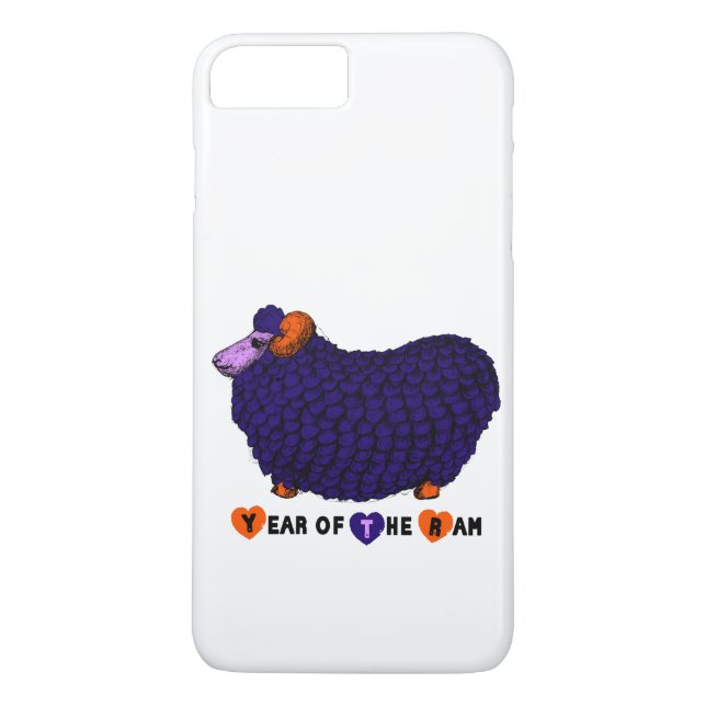 Coques Case-Mate iPhone Funny Purple Ram chinois Année Zodiac iPhone (Dos)