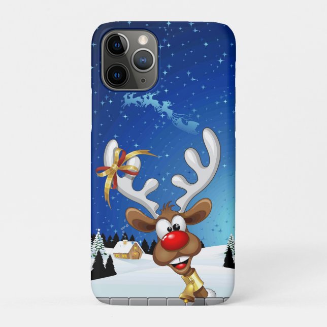 Coques Case-Mate iPhone Funny Reindeer Peeking Christmas Meme  (Dos)