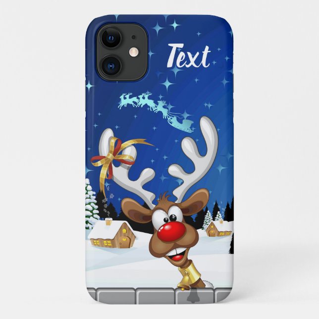 Coques Case-Mate iPhone Funny Reindeer Peeking Christmas Meme  (Dos)