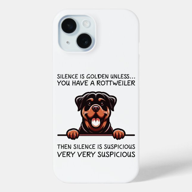 Coques Case-Mate iPhone Funny Rottweiler Chien (Verso)