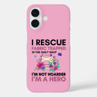 Coque Pour iPhone 16 Funny Sewing Quote Vintage Floral Sewing Machine