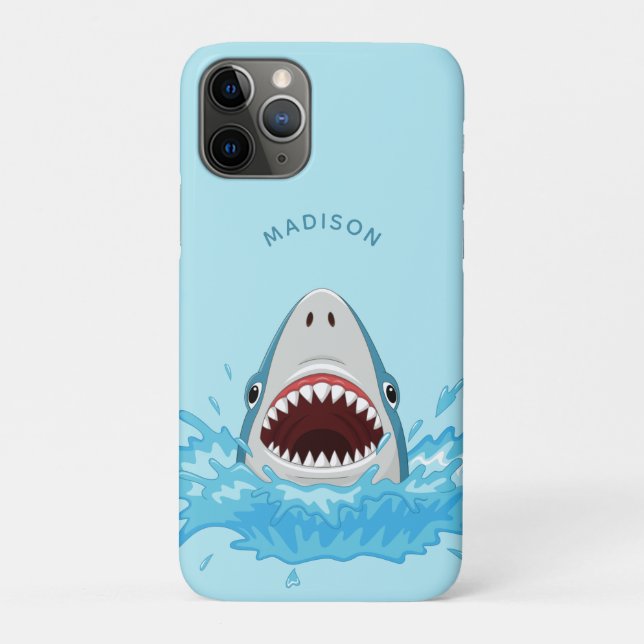 Coques Case-Mate iPhone Funny Shark dossiers de téléphone de nom personnal (Dos)
