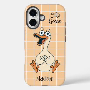 Coque Pour iPhone 16 Funny Silly Goose Personnalisé