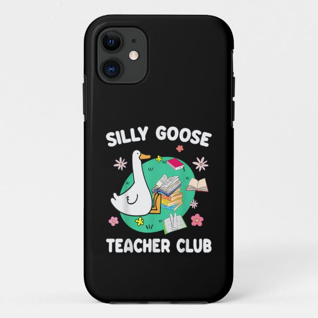 Coques Case-Mate iPhone Funny Silly Goose Teacher Club Amoureux des animau (Dos)