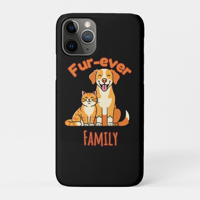 Coques Case-Mate iPhone Fur‑ever Family – Cute Cat & Dog for Pet Parents (Dos)