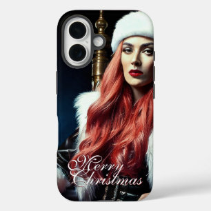 Coque Pour iPhone 16 Fur & Leather Diva – Joyeux Noël