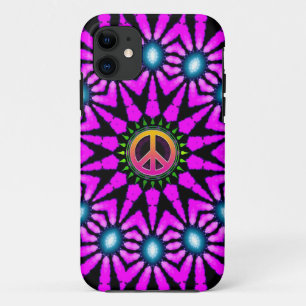 Coque iPhone 11 Fuschia teignent en nouant le cas de l'iPhone 5 de