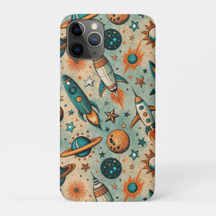 Case-Mate iPhone Case Fusées cosmiques fantaisistes étoiles sarcelle cor