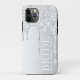 Case-Mate iPhone Case Futur épouse Mrs Silver Glitter Drip