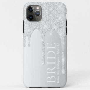 Case-Mate iPhone Case Futur épouse Mrs Silver Glitter Drip