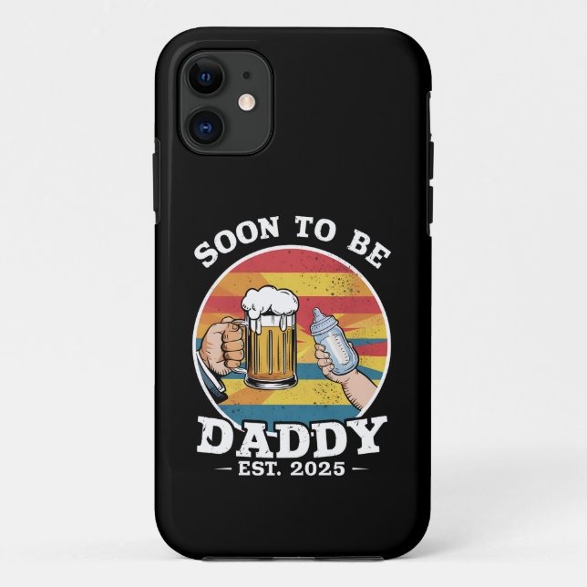 Coques Case-Mate iPhone Futur Papa 2025 Premier Papa 2025 Rétro (Dos)