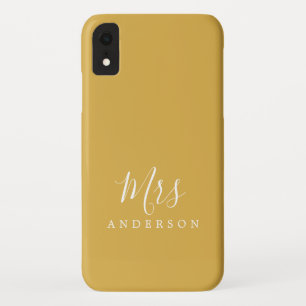 Case-Mate iPhone Case Future Mme Gold Ochre Chic Script Bride