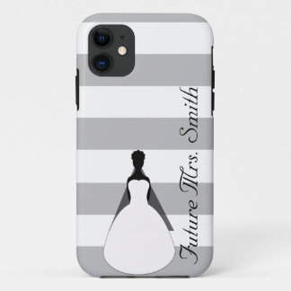Coques Pour iPhone Future Mme grise et blanche Bride To Be