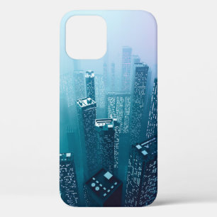 Case-Mate iPhone Case Future ville centre-ville avec gratte-ciel en cybe