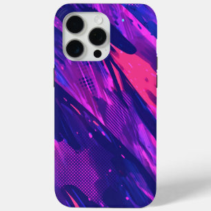 Coque Case-Mate iPhone 🎨 Futuristic Abstract Purple & Blue Pattern - Bol