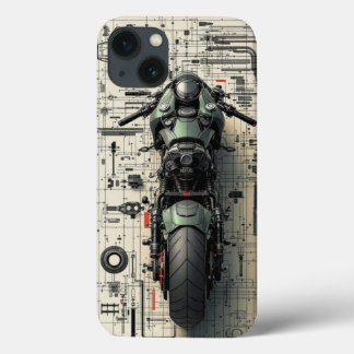 Case-Mate iPhone Case Futuristic Superbike: Tech Blueprint Architectural